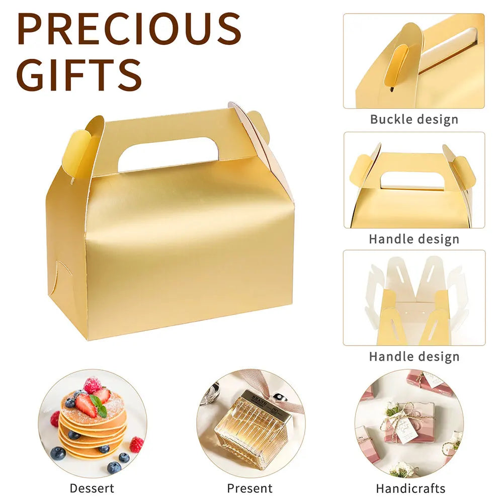 Holographic Cardboard Portable Dessert / Gift Box