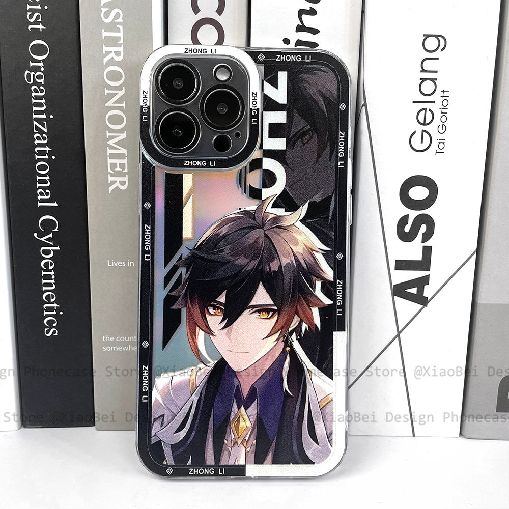 Holo Genshin Impact Zhongli iPhone Case