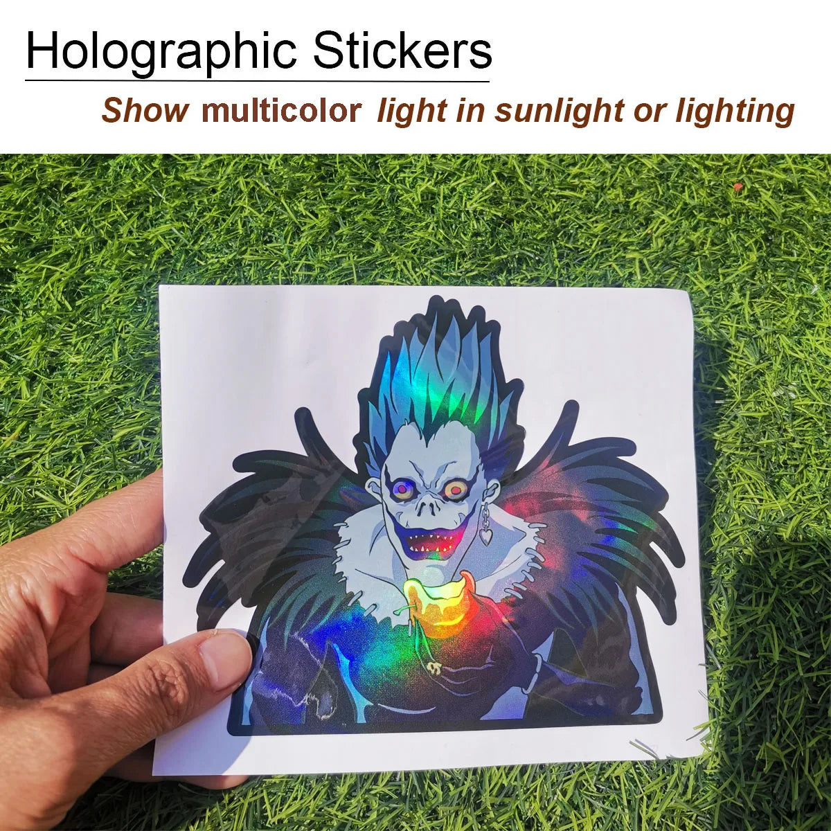 3 piece/set Holo Anime Stickers