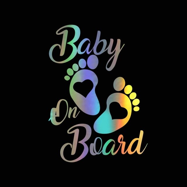 Holo Kids Baby On Board Vinyl Stickers