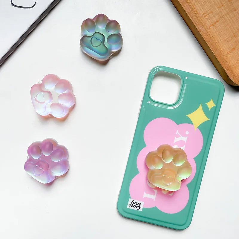 Cute Cat Claw Holo Phone Grip