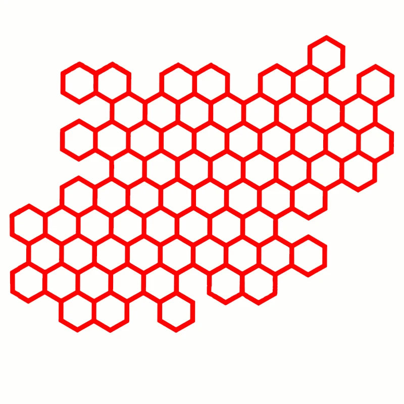 Motorcycle Holo Sticker Hexagon Decal