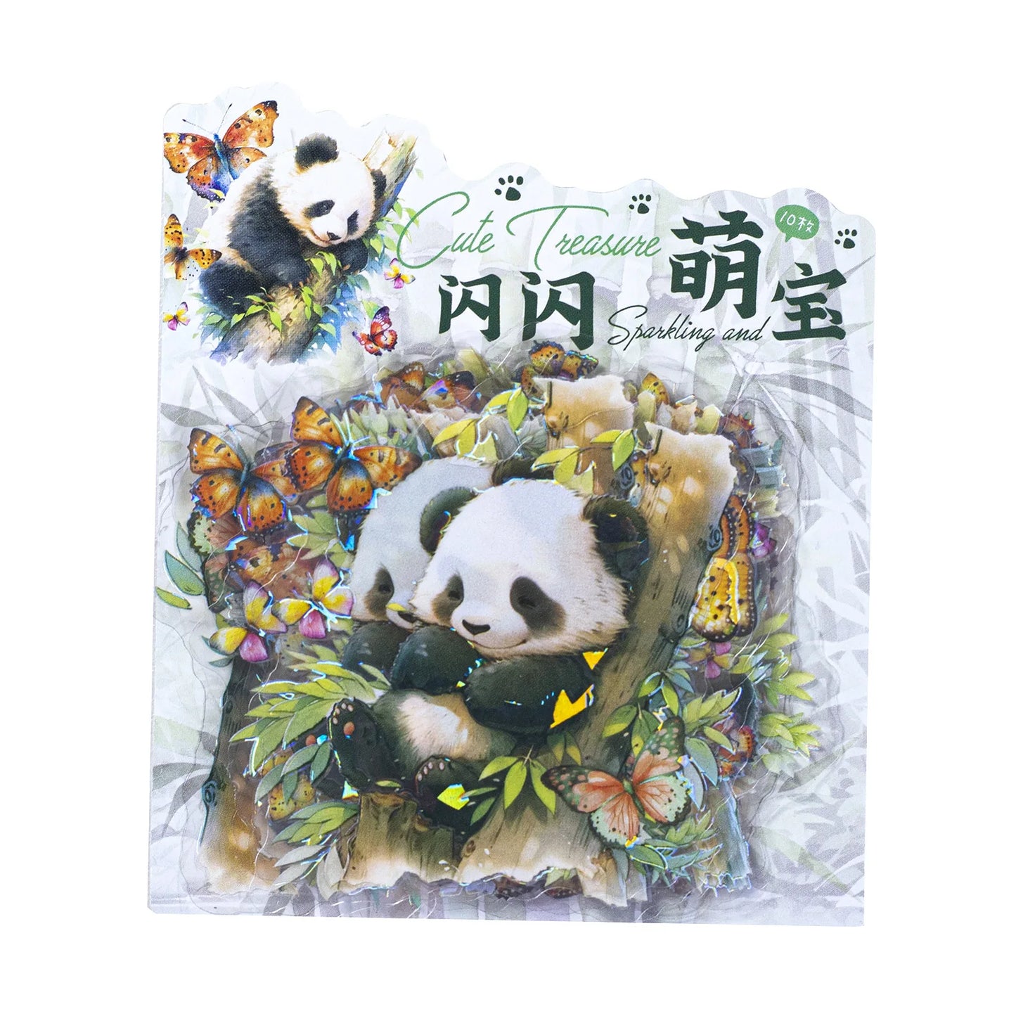 Kawaii Baby Panda Holo Stickers