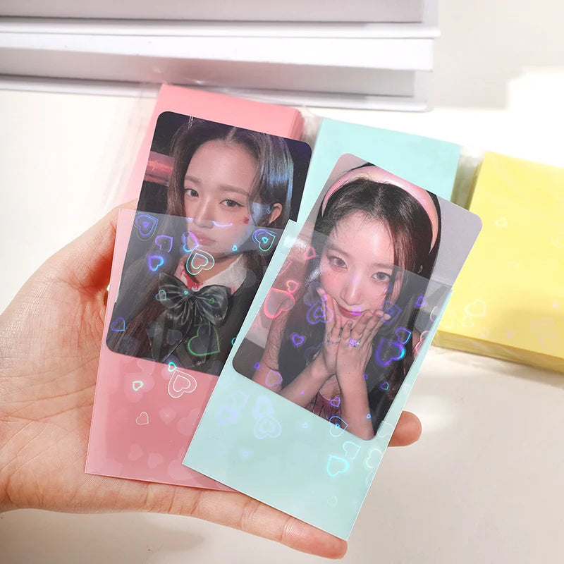 50pcs/pack Holo Card Holder 3 Inch Photocard Sleeves