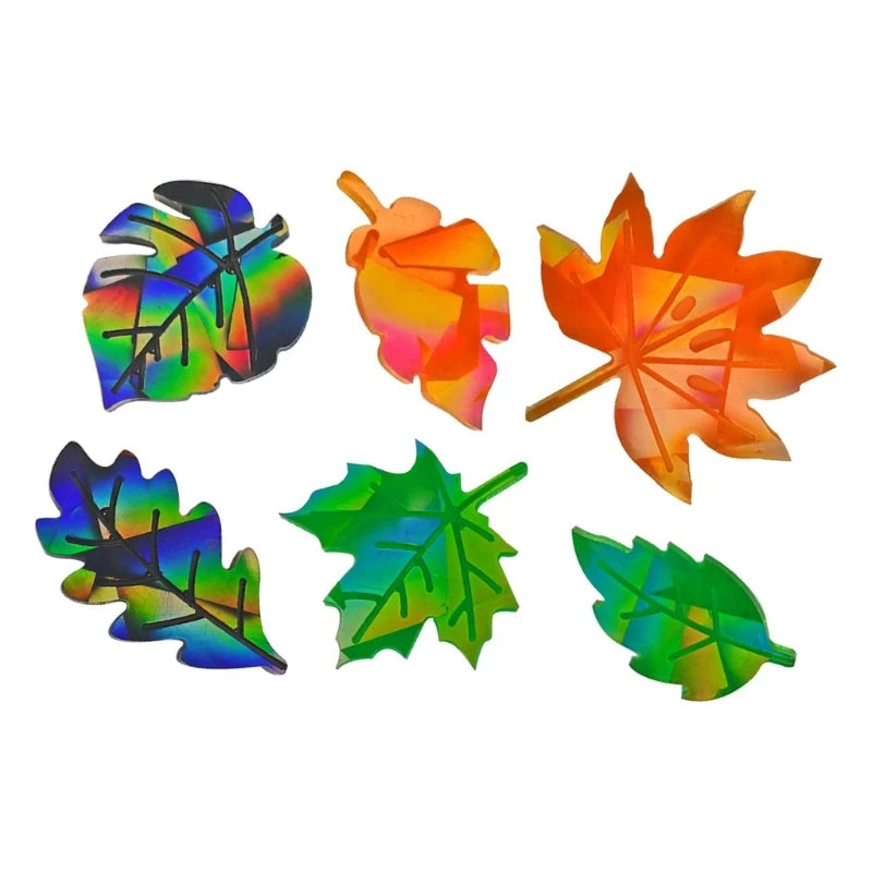 Holographic DIY Maple Leaf Hairpin Silicone Mold