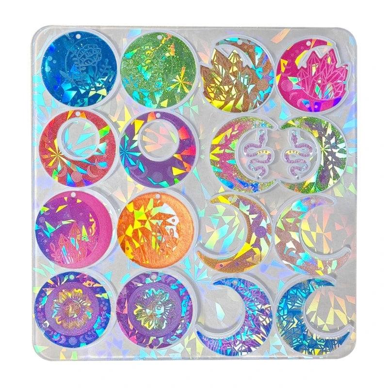 Holo Crystal Moon Silicone Molds