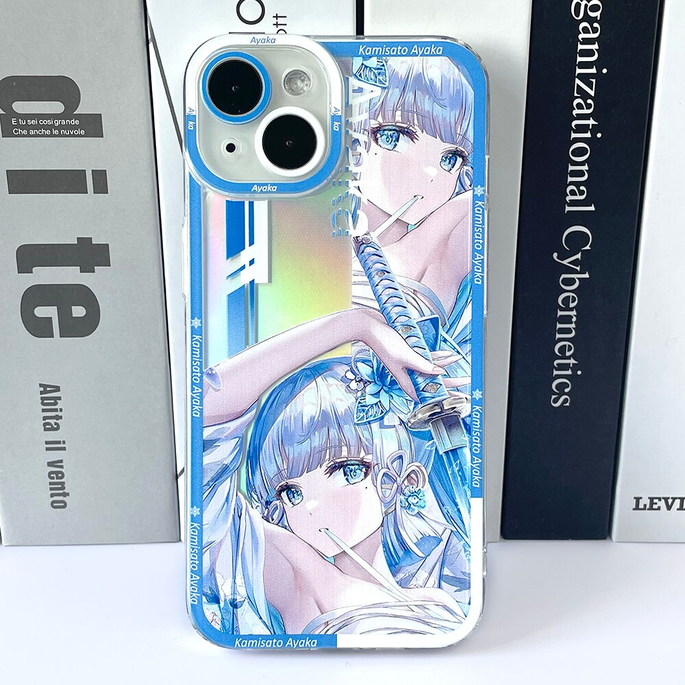 Holo Genshin Impact Kamisato Ayaka iPhone Case