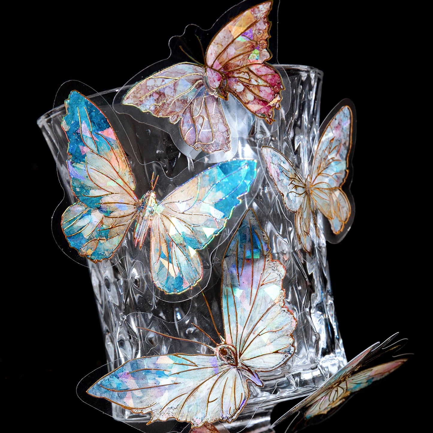 Crystal Butterfly Holo Stickers