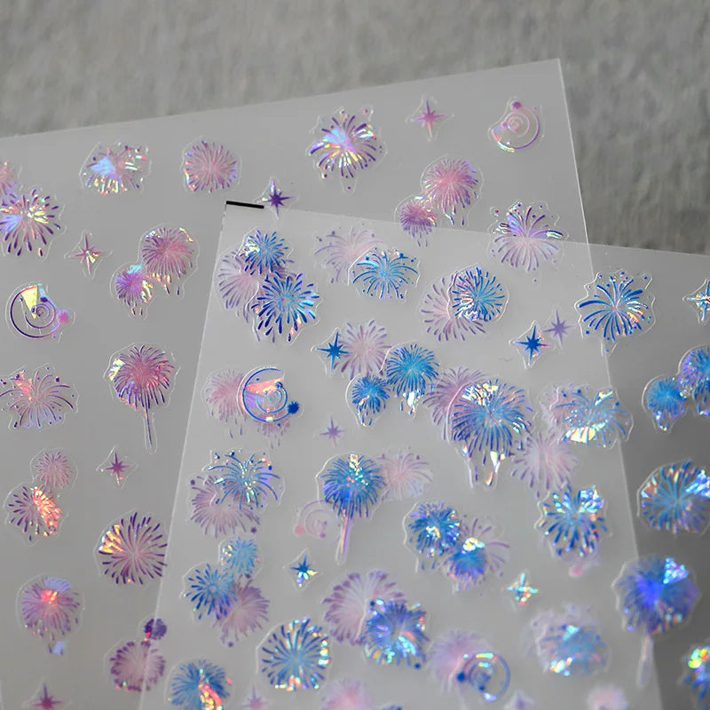 Sparkling Fireworks Romantic Self Adhesive Nail Art