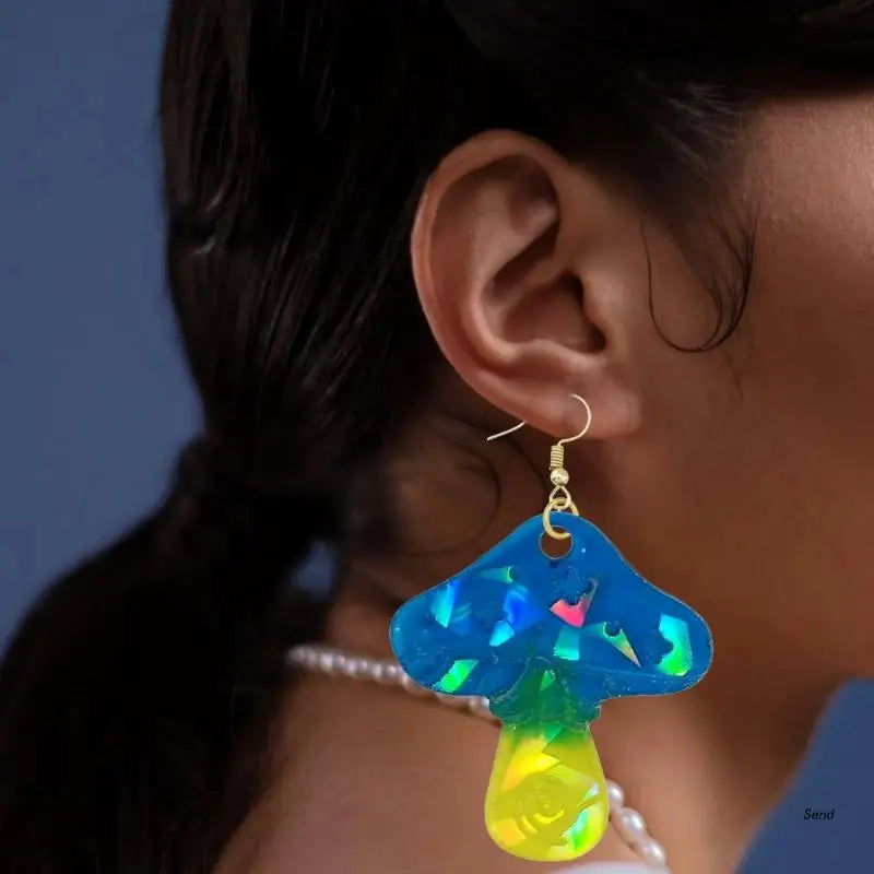 Holographic Mushroom Earrings Resin Mold