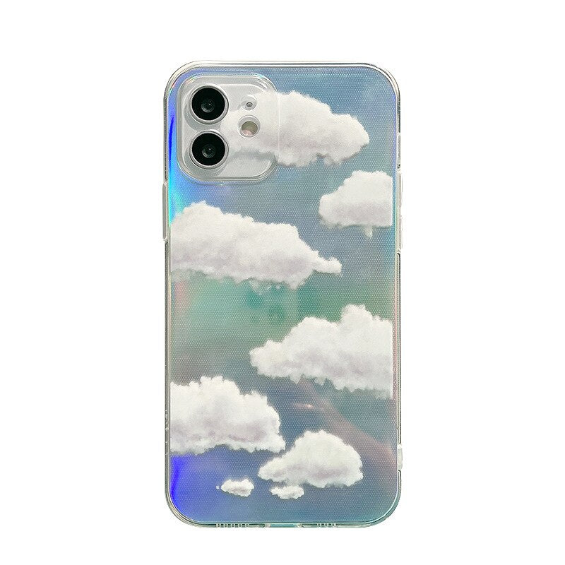 Holo Blue Sky Fantasy Baiyun iPhone Case