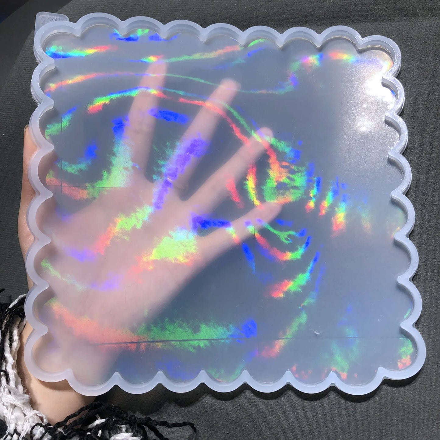 Holographic Mold Large Tray Storage Epoxy Silicone Mold DIY