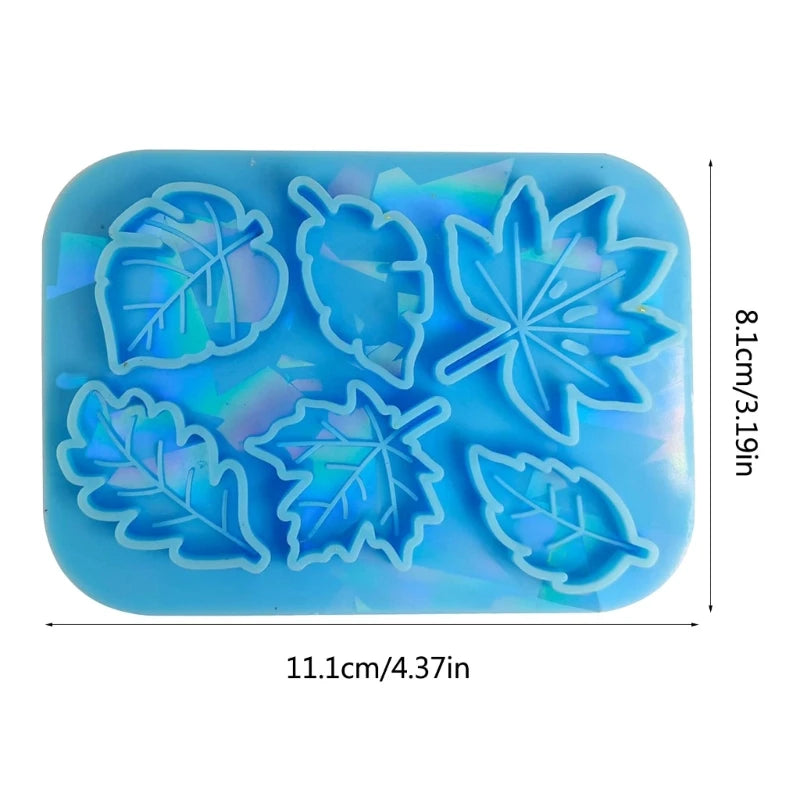 Holographic DIY Maple Leaf Hairpin Silicone Mold