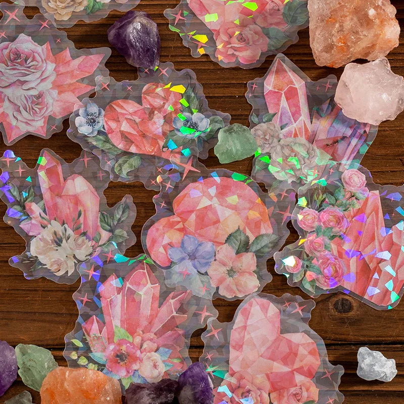 Crystal Holo Flowers Stickers