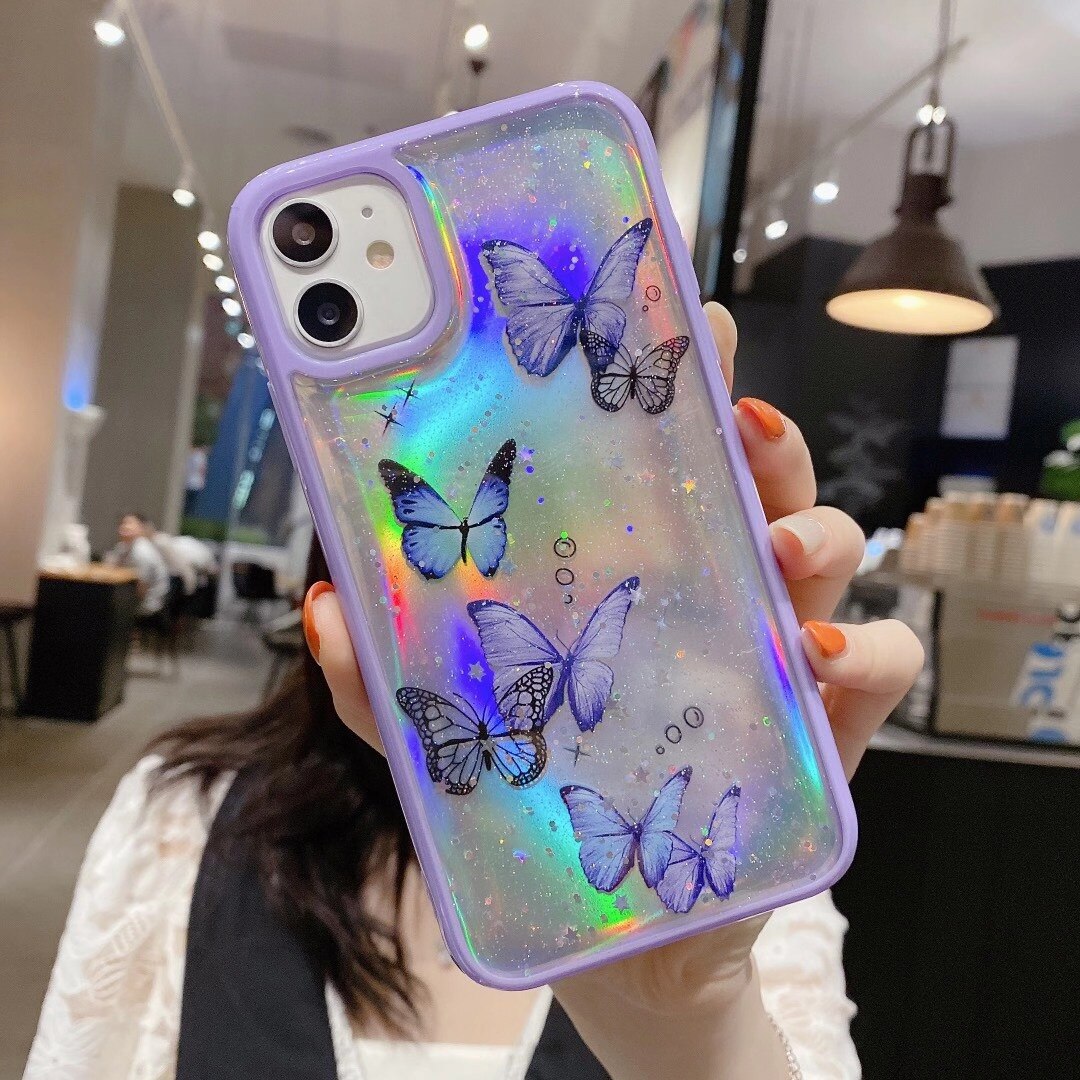 Holo Cute Butterfly iPhone Case