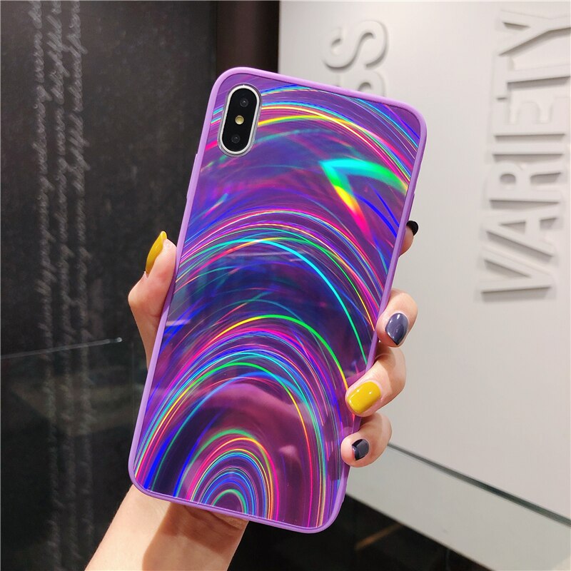 Holo Vibes Rainbow iPhone Case