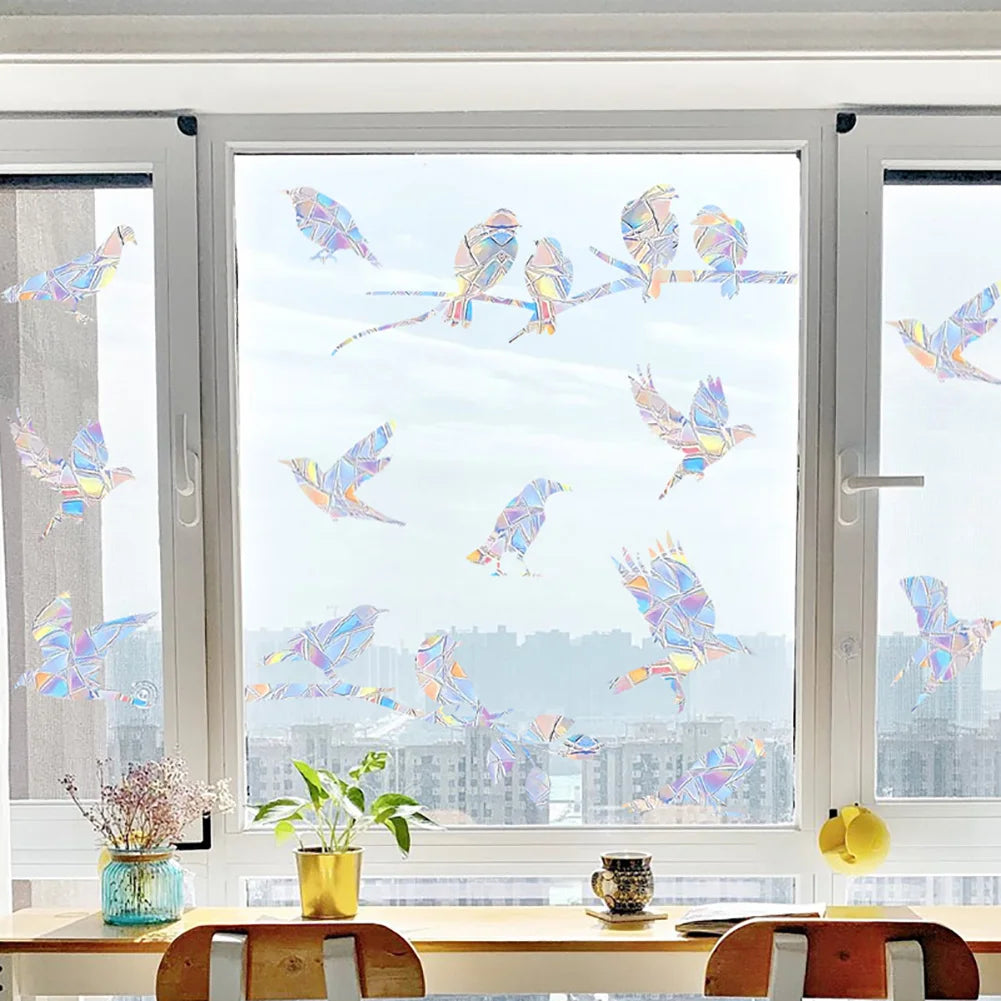 Bird Rainbow Suncatcher Window Stickers