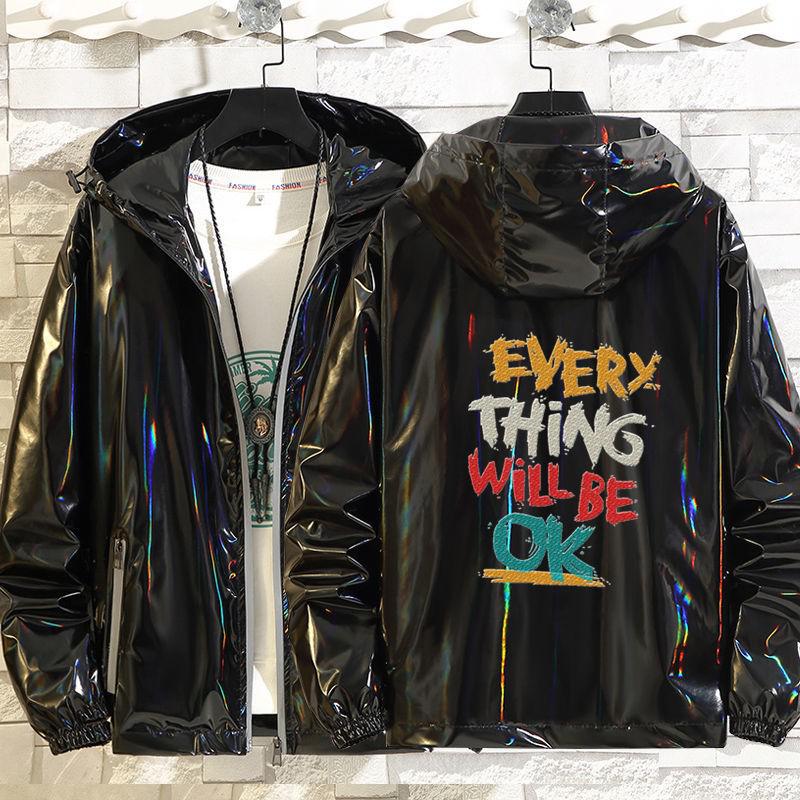 Holographic Windbreaker Bomber Jacket