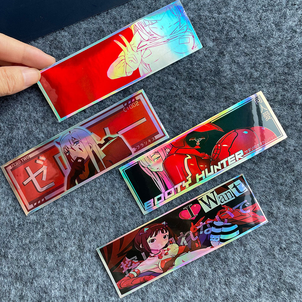 Binary Modification Girl Holographic Car Stickers