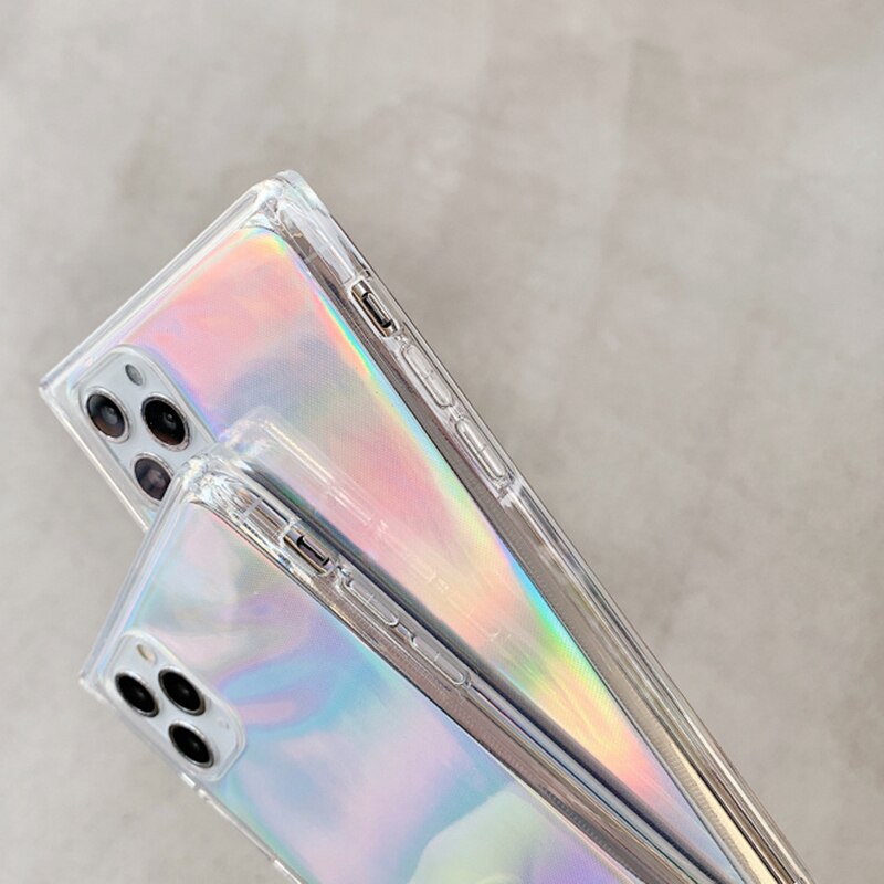 Holo Square Transparent iPhone Case