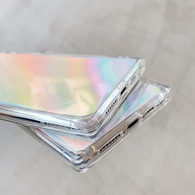 Holo Square Transparent iPhone Case