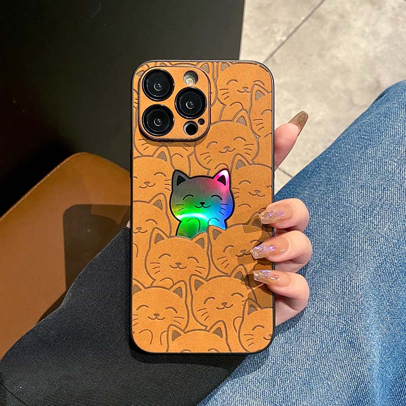 Holo Cartoon Cats iPhone Casr