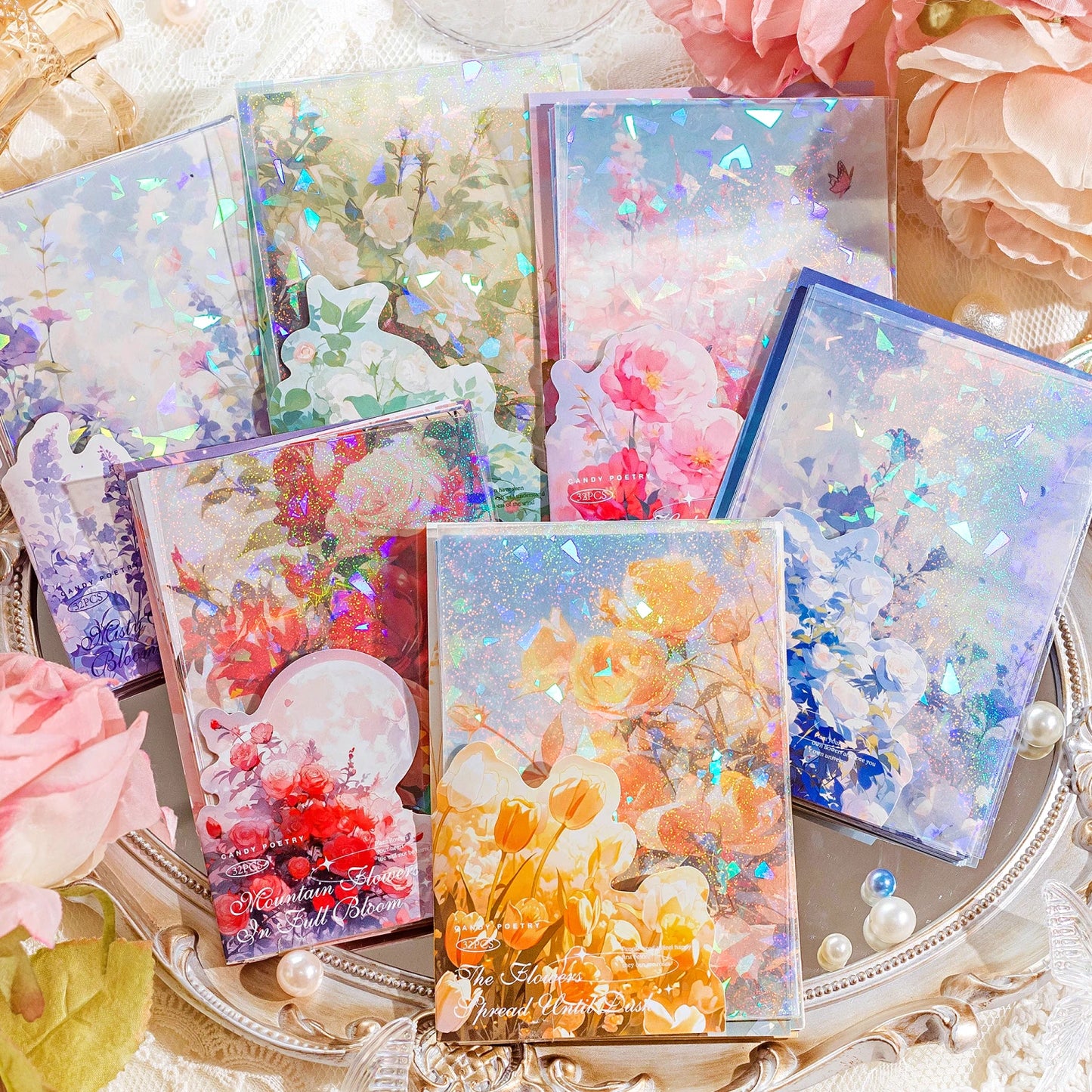 Anime Plant Flower Material Sticker Set