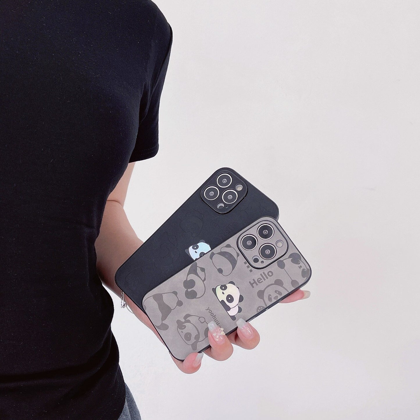 Holo Cute Panda iPhone Case