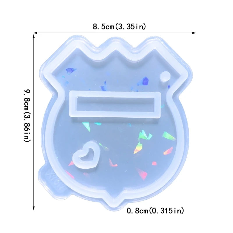 DIY Holographic Badge Charm Silicone Mold