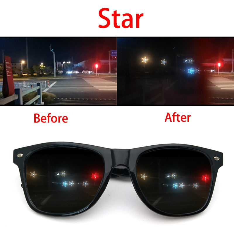 Diffraction 3D Rectangle Sunglasses