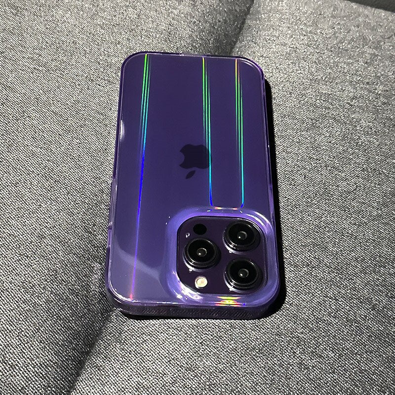 Holo Neon Transparent iPhone Case