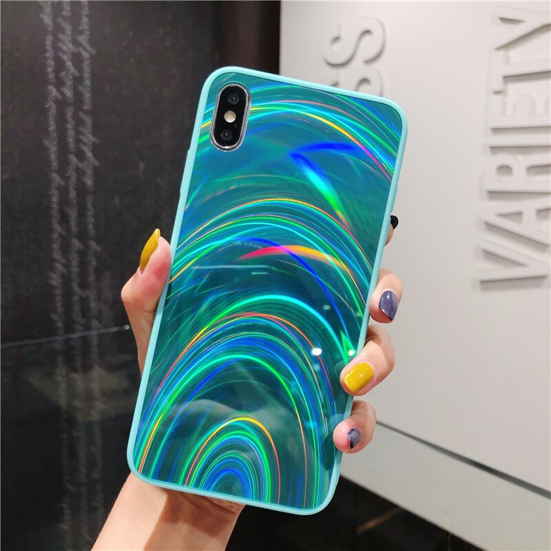 Holo Vibes Rainbow iPhone Case