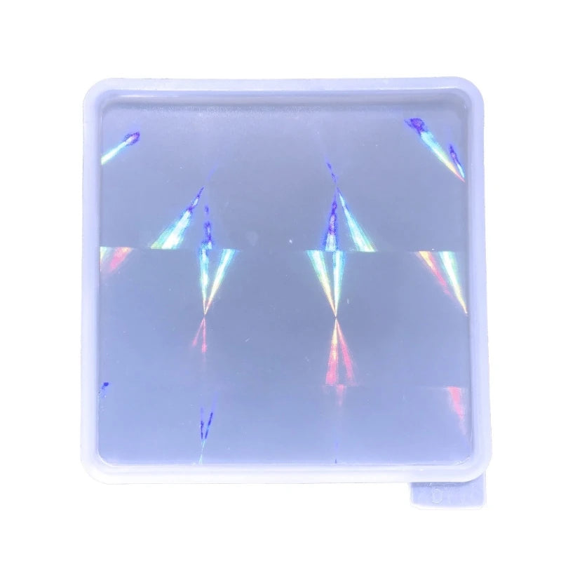 Holographic Square Crystal Coaster Mold