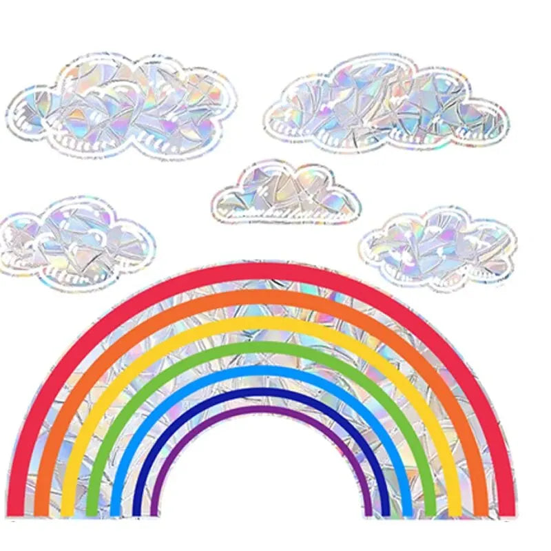 Rainbow Clouds, Sunlight Refraction, Dazzling Glass Decal