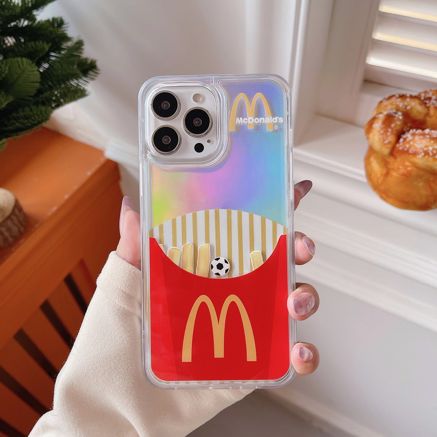 Holo 3D hamburger iPhone Case