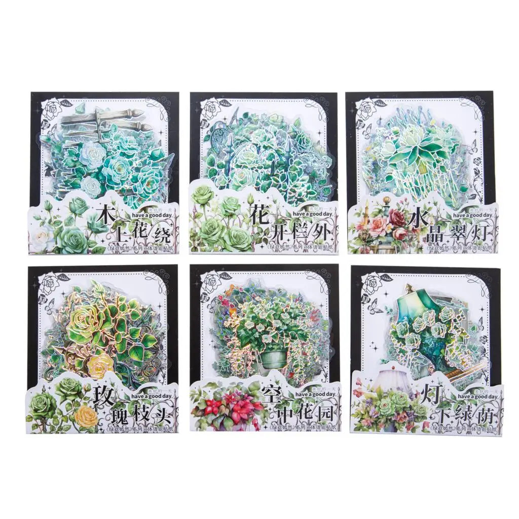 Kawaii Greenery Theme Craft Stickers