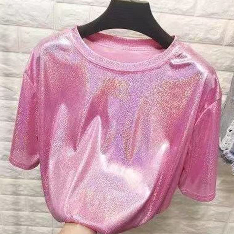 Holographic Bright ‘Silk' Tops