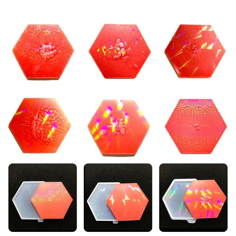 DIY Holo Shapes Coaster Silicone Molds