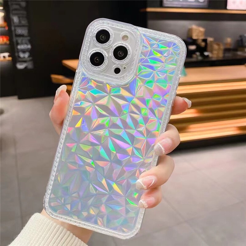 Holo Paper Diamond iPhone Case