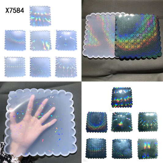 Holographic Mold Large Tray Storage Epoxy Silicone Mold DIY