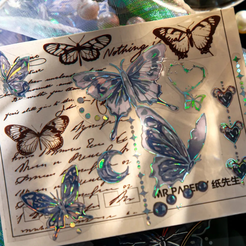 Celestial Butterfly Holo Stickers