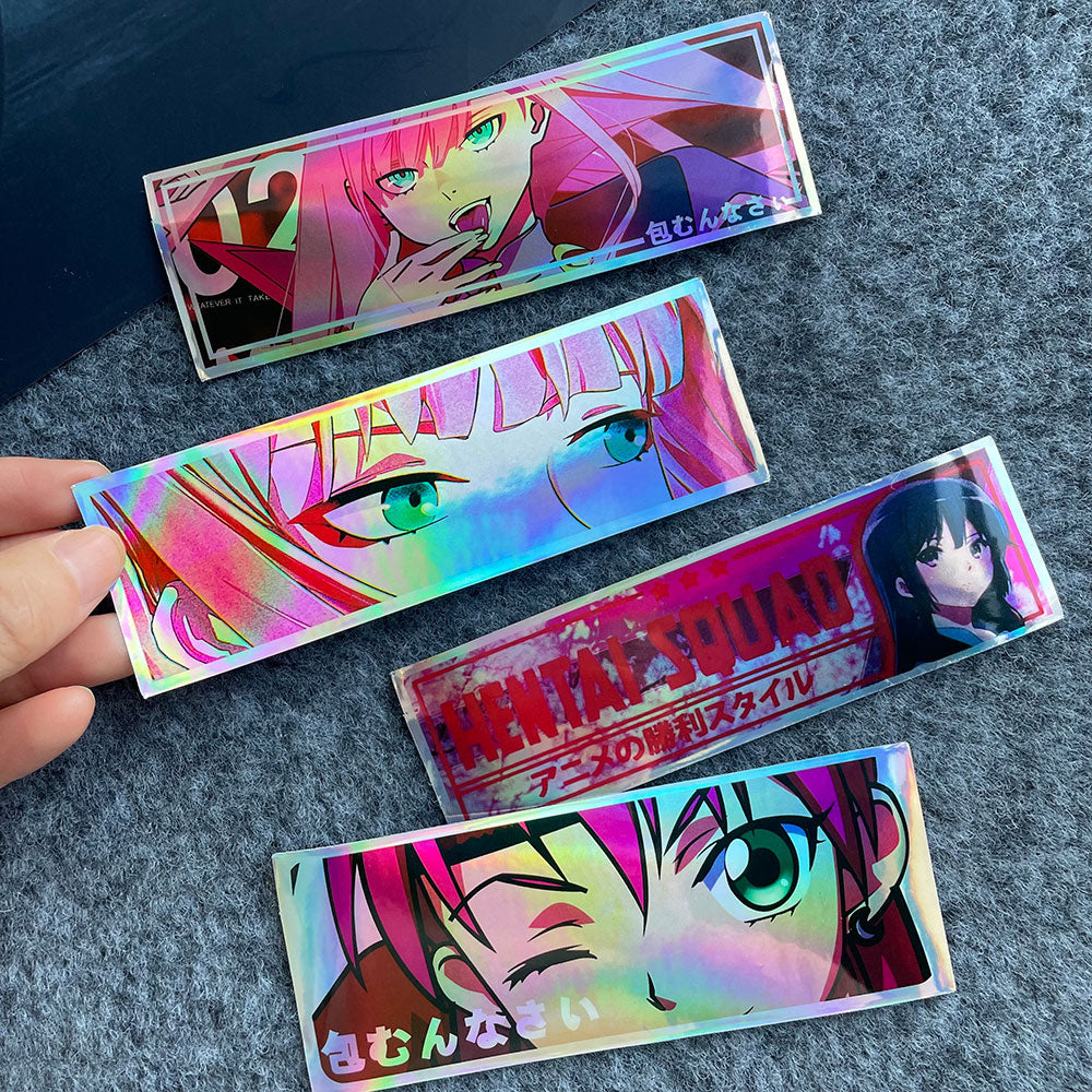 Binary Modification Girl Holographic Car Stickers