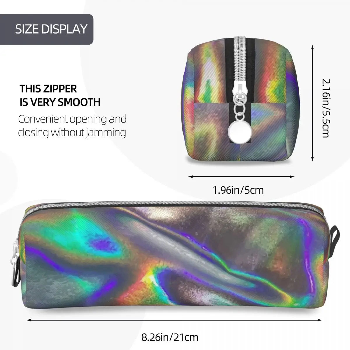 Holo Print Foil Metallic Pencil Cases