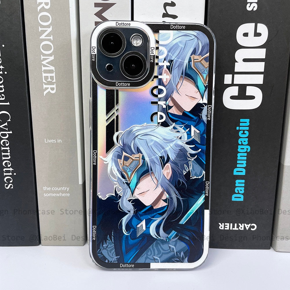 Holo Genshin Impact Dottore iPhone Case