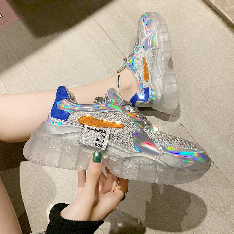 Holographic Transparent Sneakers