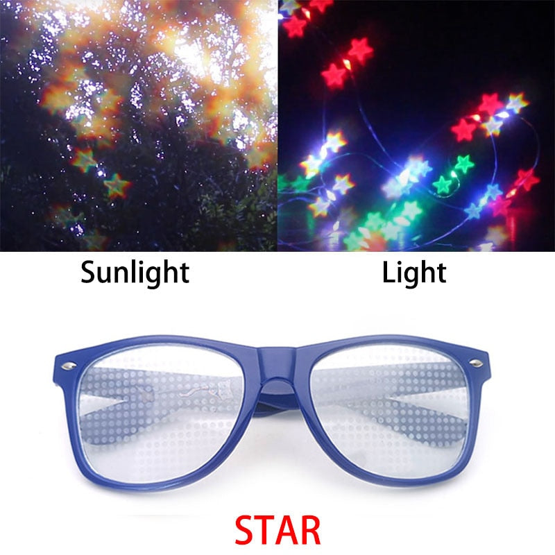 Diffraction 3D Rectangle Sunglasses