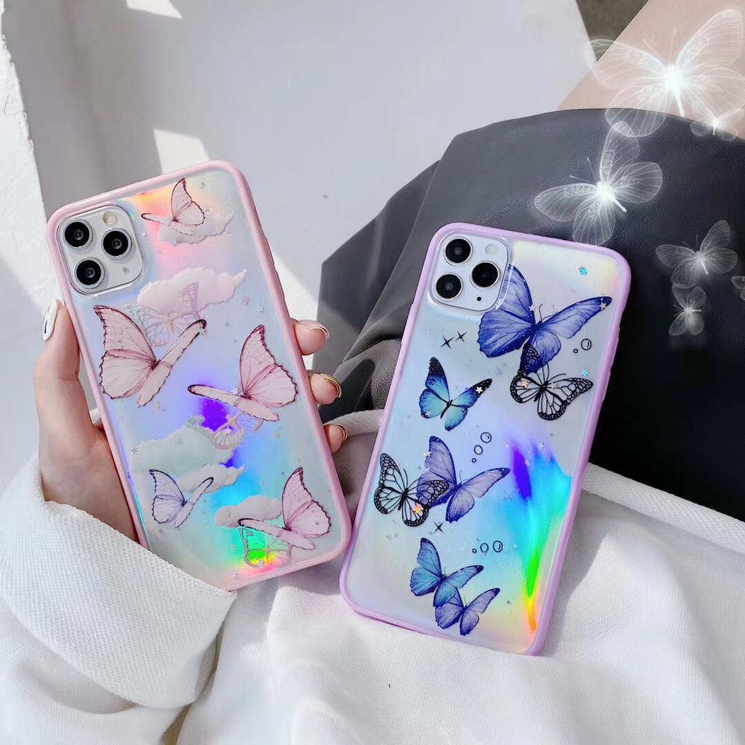 Holo Cute Butterfly iPhone Case