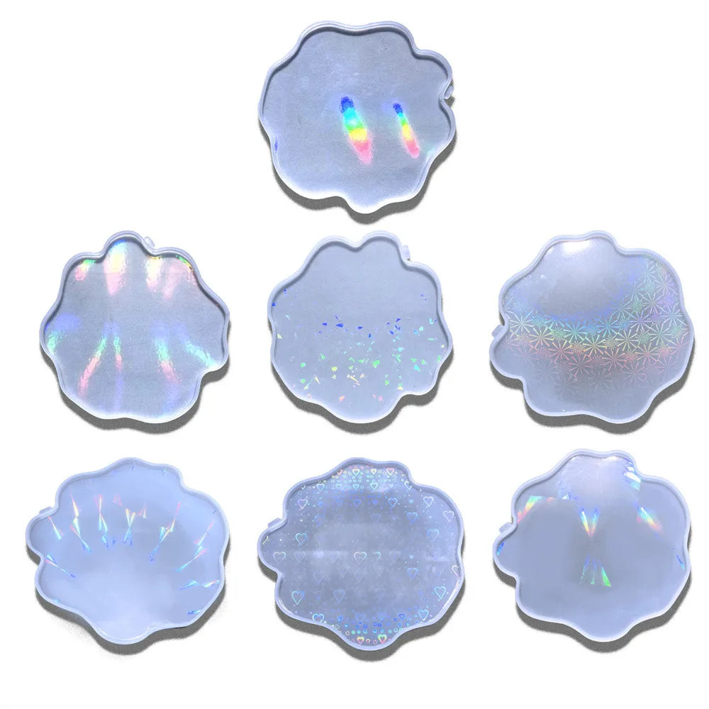 Water Spot + Shapes Holographic Coaster Silicone Molds