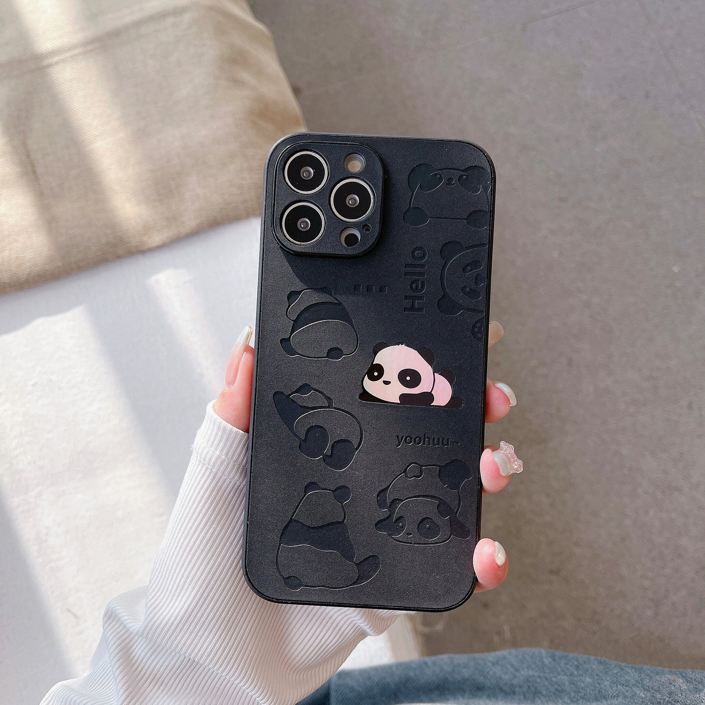 Holo Cute Panda iPhone Case