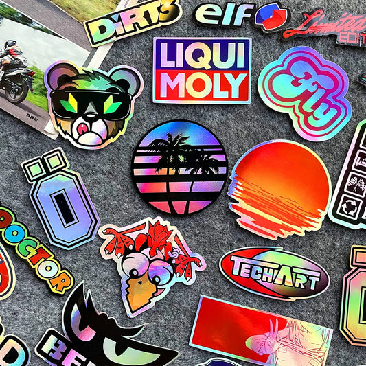 40PCS/Lot Holographic Stickers Decals